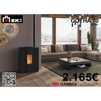 ESTUFA PELLET GOTHA70 NEGRO...